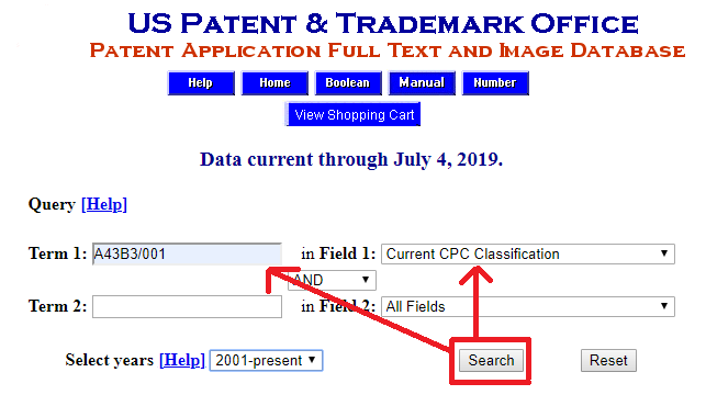 USPTO Full Text and Image Database Fields